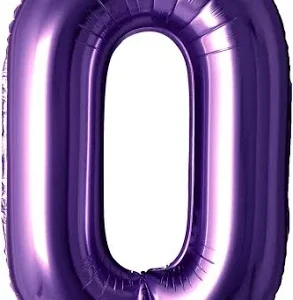 **Special** 34" North Star Purple Number # 0 Balloon #00144