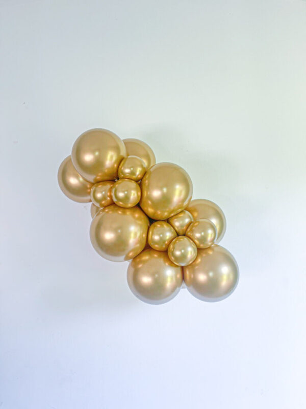 24" Tuf Tex Effects Chrome Golden Chrome Latex Balloons 1ct #2471 - Image 2