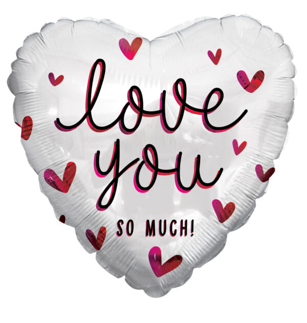 9" Love You So Much Script Air Fill Only Foil Balloon (5 Pack) #16416-09
