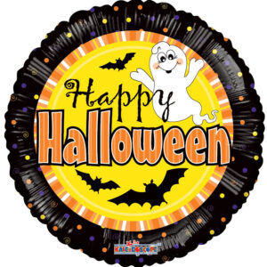 9" Happy Halloween Ghost Air Fill Only Foil Balloon (5 PACK) #88097-09