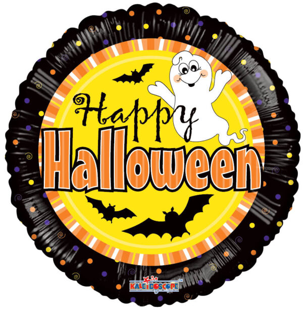 9" Happy Halloween Ghost Air Fill Only Foil Balloon (5 PACK) #88097-09